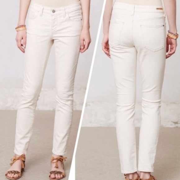 pilcro white jeans